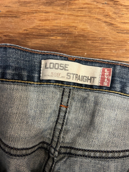 2008 Levi's 569 Baggy Faded Dark Wash Jeans (40 x 30)
