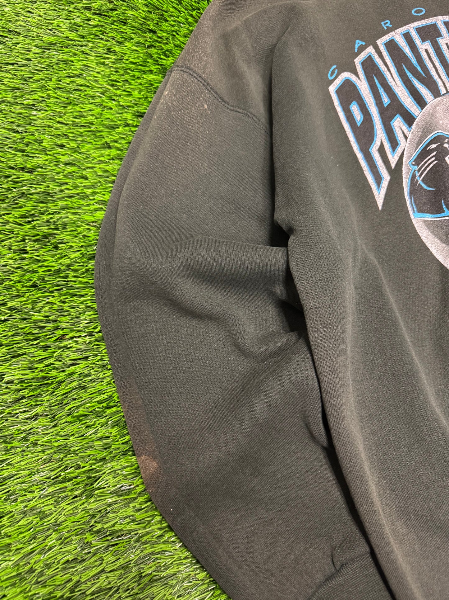 1993 Carolina Panthers Spell Out Helmet Crewneck (XL)