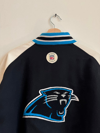 00s Carolina Panthers Gridiron Leather Varsity Jacket (L)