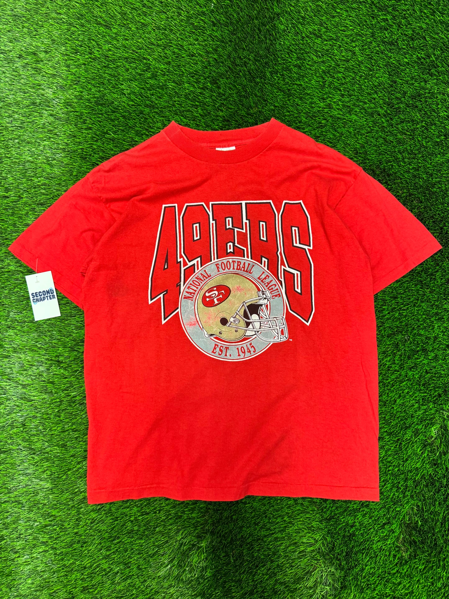 90s San Francisco 49ers Red Trench Tee (XL)