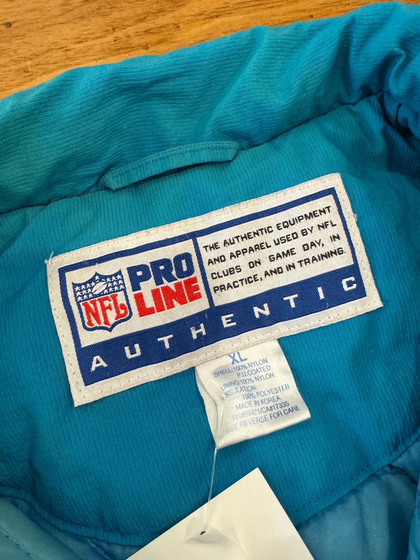 00s Carolina Panthers Reebok Stained Puffer Jacket (XL)