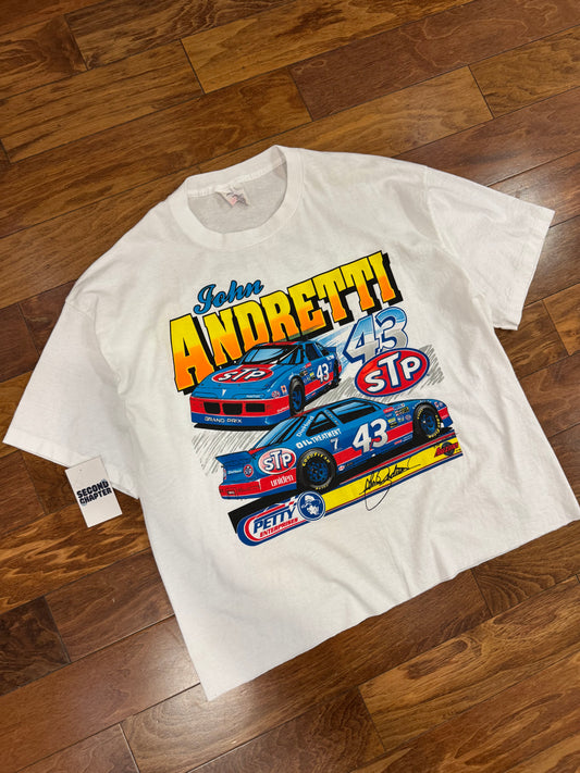 1993 John Andretti Nascar Graphic Cropped Tee (XL)