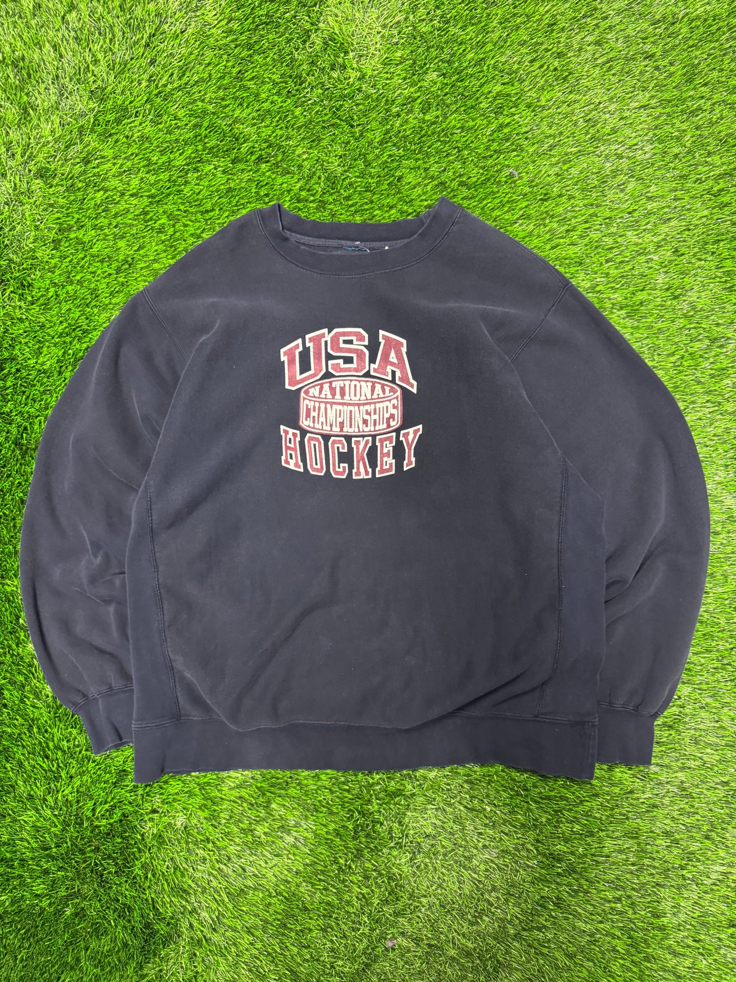 2004 USA Hockey Vintage Navy Crewneck (L)