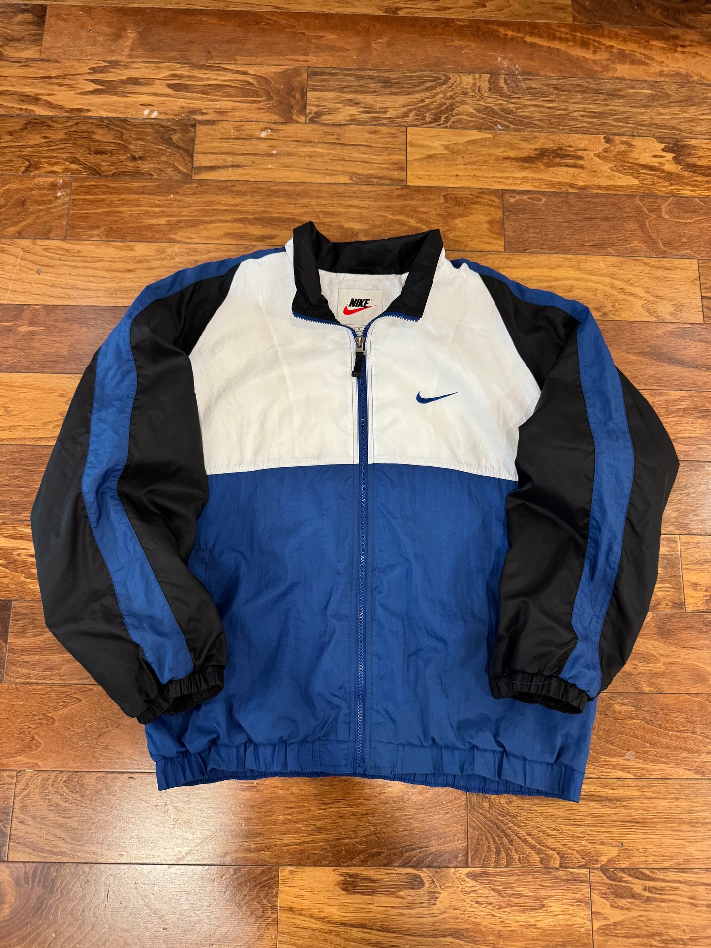 90s Nike White & Blue Windbreaker (L)