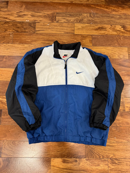 90s Nike White & Blue Windbreaker (L)