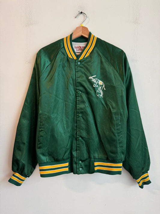 1992 Oakland Athletics Vintage Locker Line Satin Jacket (M)