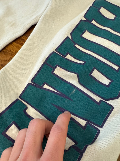 80s Charlotte Hornets White Sweatpants (L)