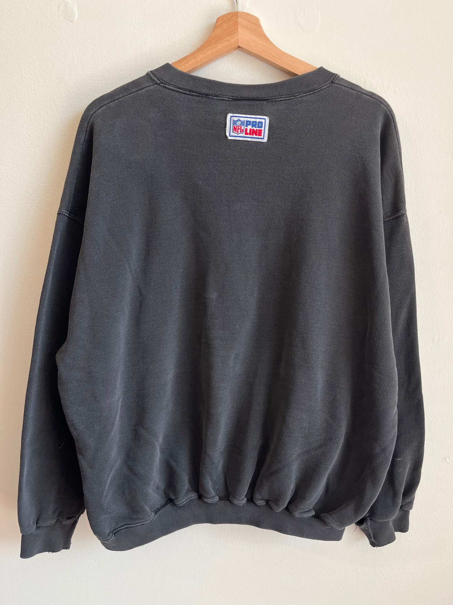 90s Distressed Pittsburgh Steelers Logo Athletic Crewneck (L)