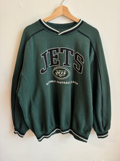 90s New York Jets Embroidered Lee Crewneck (XL)