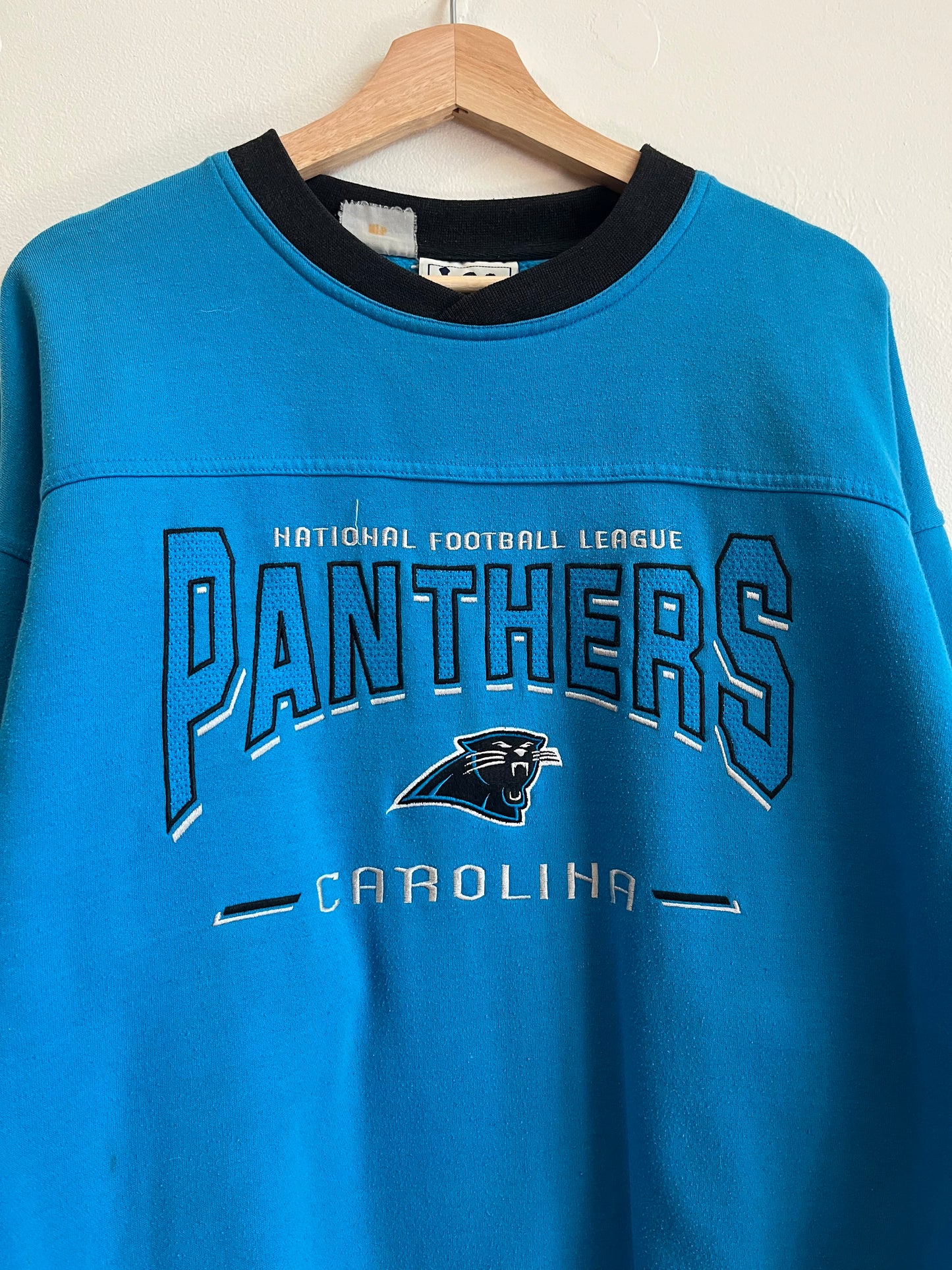 90s Carolina Panthers Blue Lee Sports Embroidered Crewneck (L)