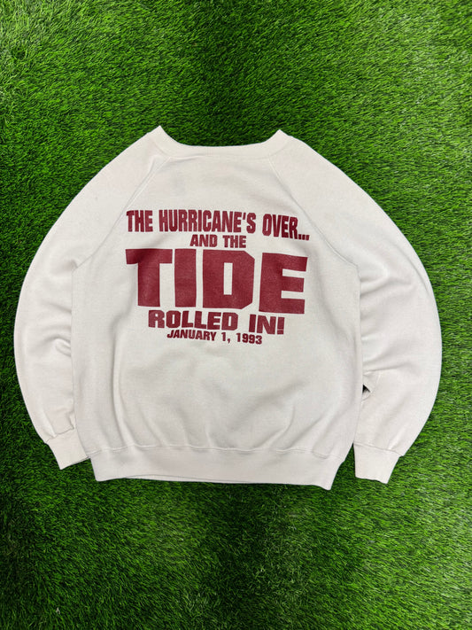 1993 Alabama v Miami Tide-al Wave Vintage College Football Sugar Bowl Crewneck (L)