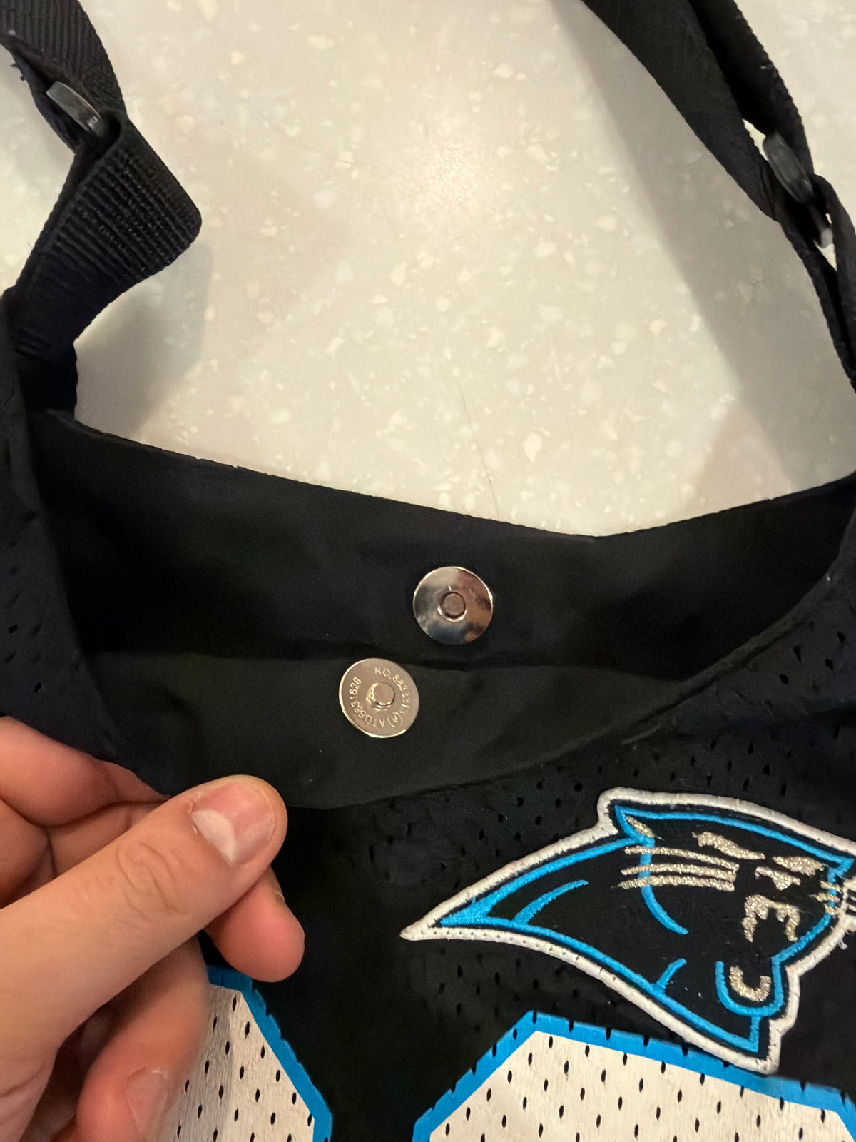 Carolina Panthers Football Jersey Crossbody Mesh Shoulder Bag