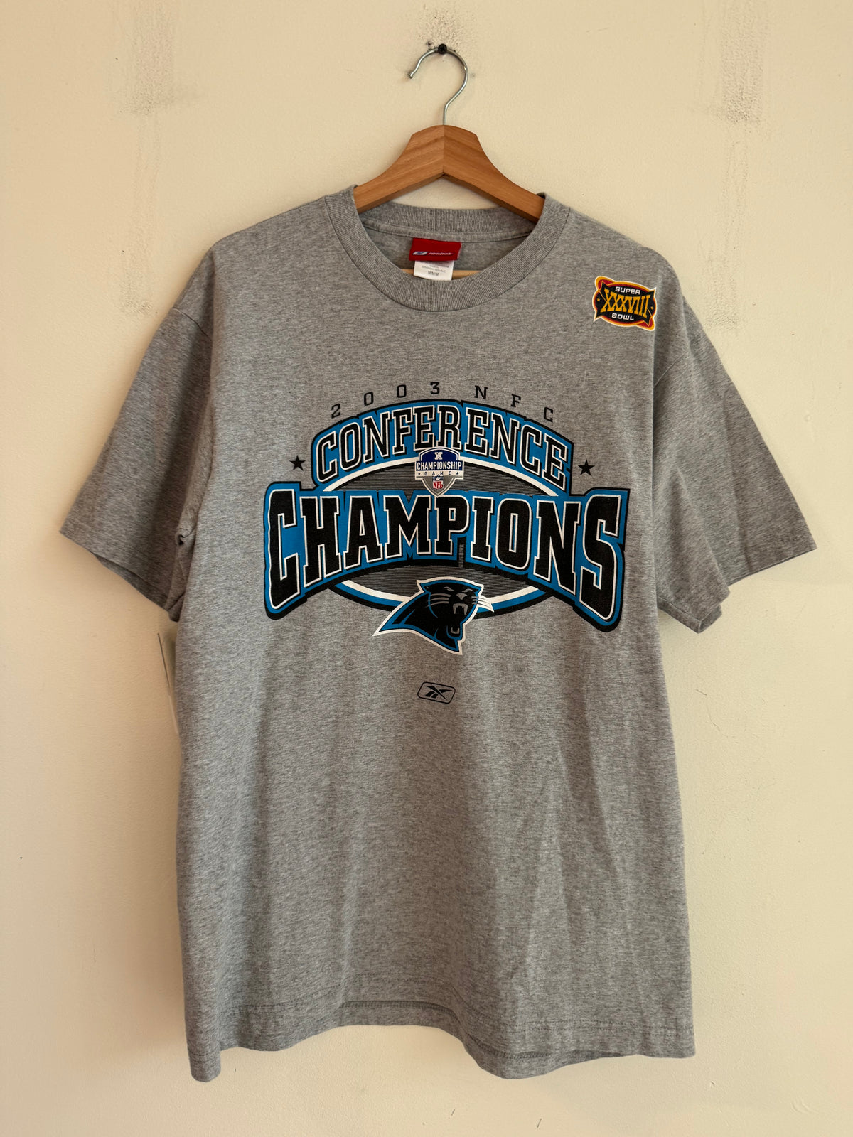 2003 Carolina Panthers Conference Champions Reebok Tee (M)
