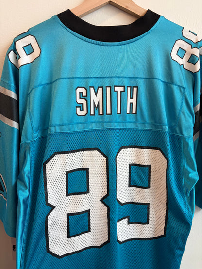 00s Carolina Panthers Steve Smith Reebok Blue Jersey (M)