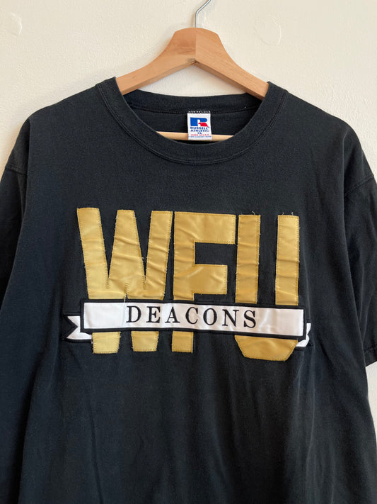 90s Wake Forest Russell Embroidered Tee (XL)