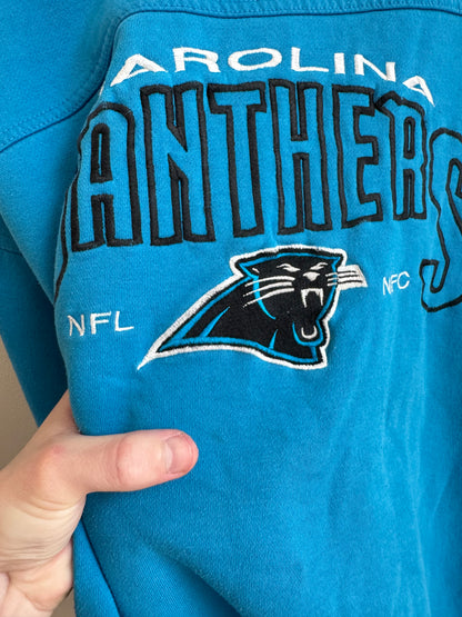 00s Carolina Panthers Embroidered Spell Out Lee Sports Crewneck (L)