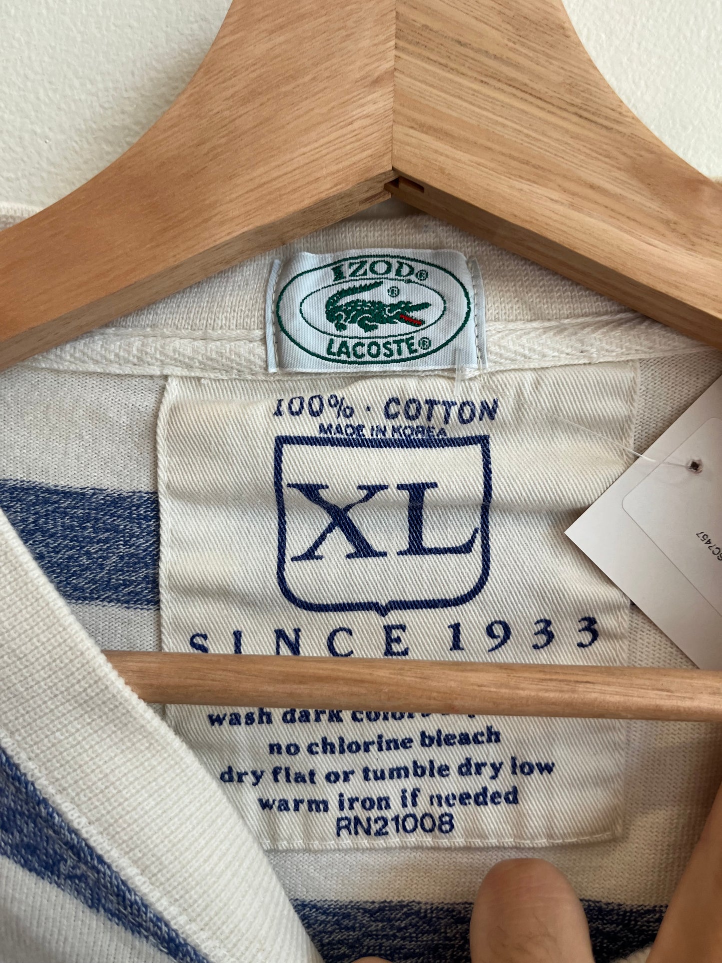 90s Lacoste x IZOD Striped Shirt (XL)