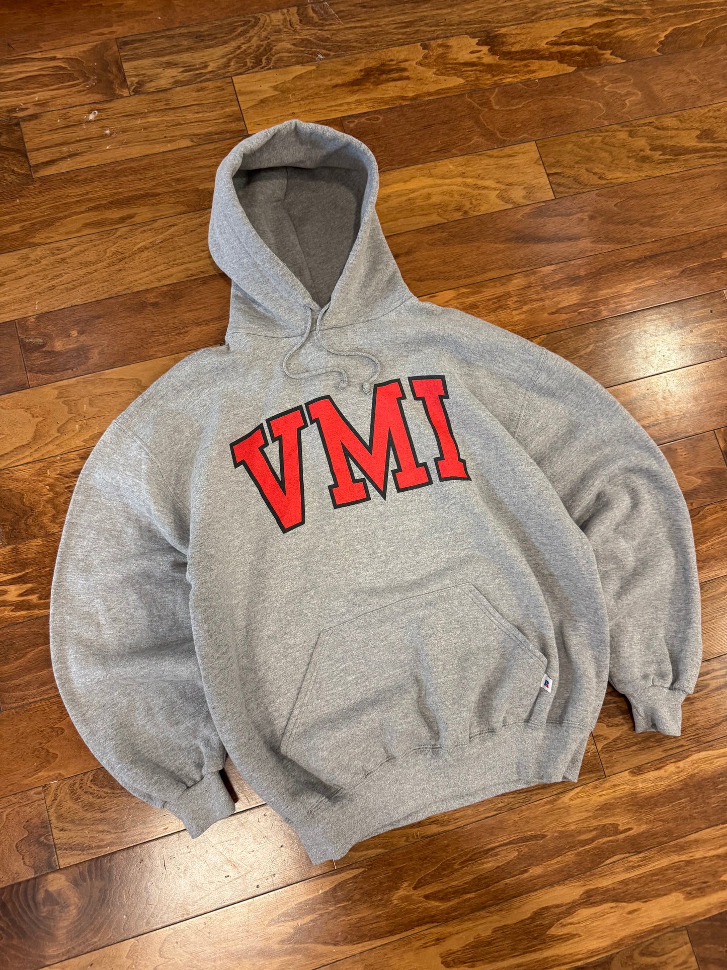 90s VMI Russell Athletics Grey Hoodie (XL)