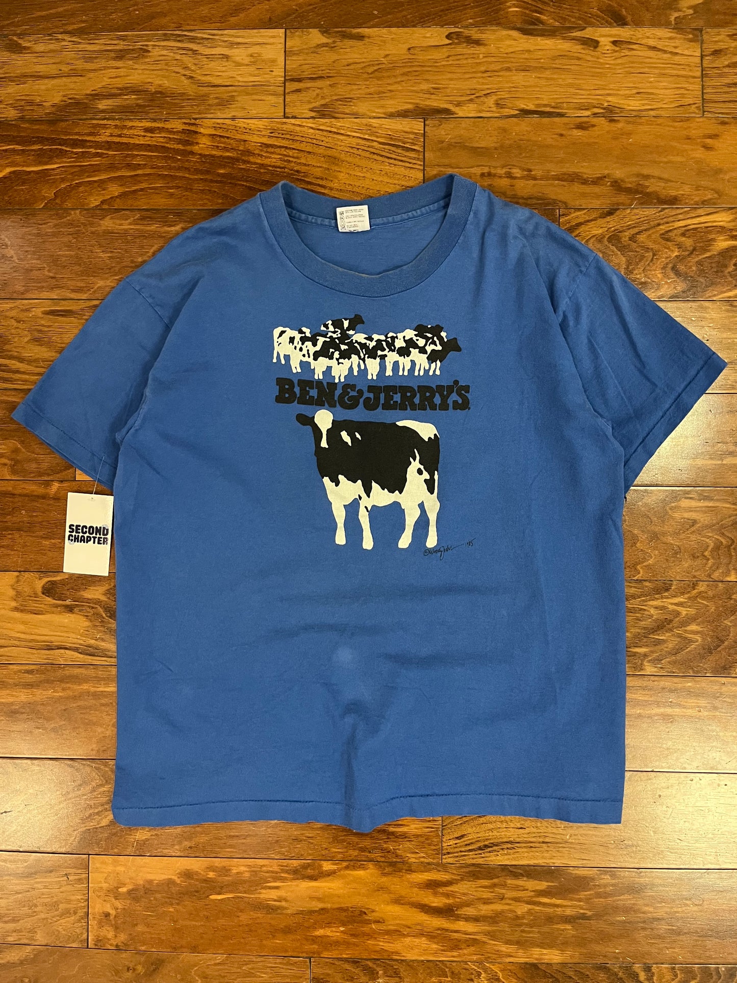 1985 Ben & Jerry's "Vermont's Finest" Grail Cow Graphic Tee (XL)