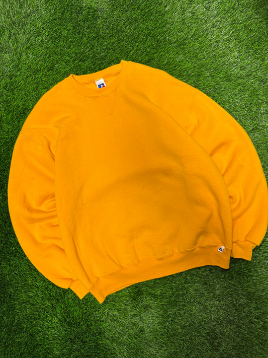 00s Russell Athletics Gold Essential Vintage Crewneck (L)