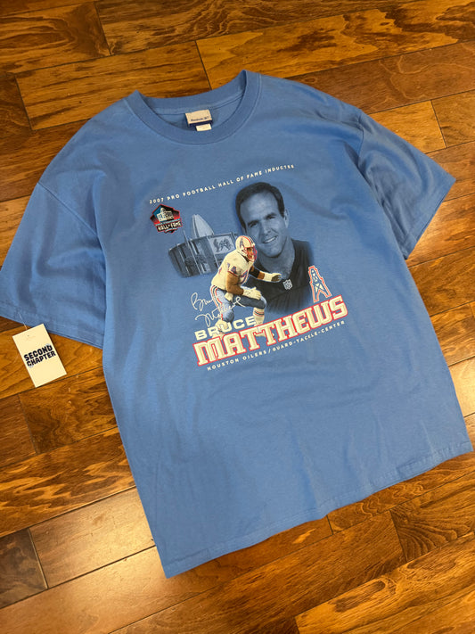 2007 Houston Oilers Bruce Matthews Hall of Fame Tee (L)