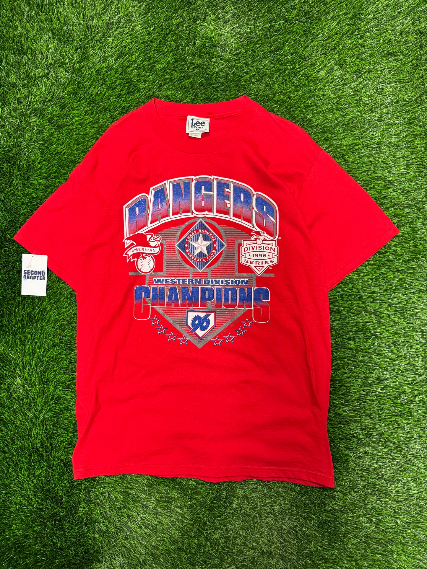 1996 Texas Rangers Division Champs Vintage Tee (L)