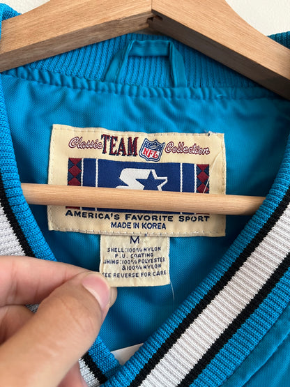 90s Carolina Panthers Embroidered Blue Starter Inaugural Season Windbreaker (M)