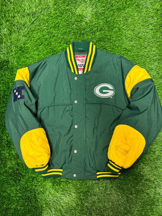 90s Green Bay Packers Nutmeg Puffer Jacket (M)