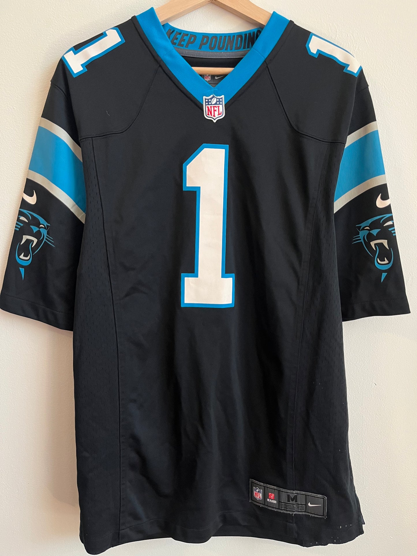 2012 Carolina Panthers Cam Newton Nike Home Jersey (M)