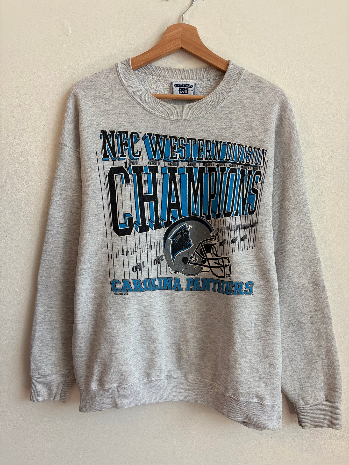 1996 Carolina Panthers NFC Western Division Crewneck  (L)