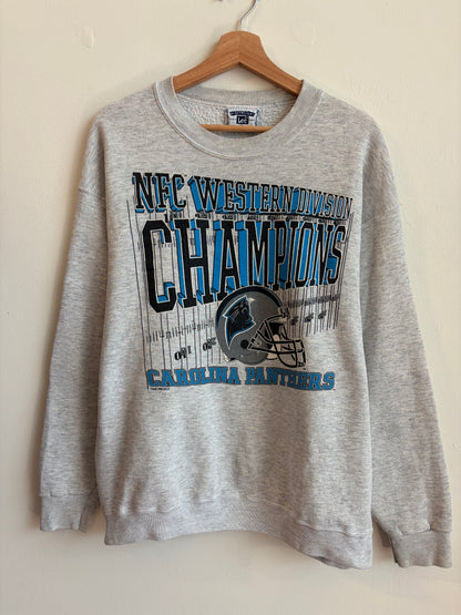 1996 Carolina Panthers NFC Western Division Crewneck  (L)