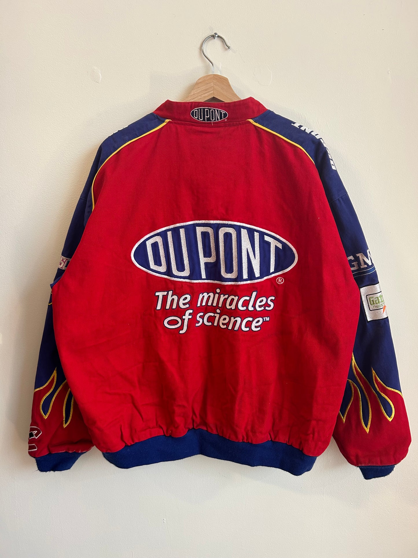 90s Nascar Jeff Gordon Dupont Flames Vintage Racing Jacket (XXL)