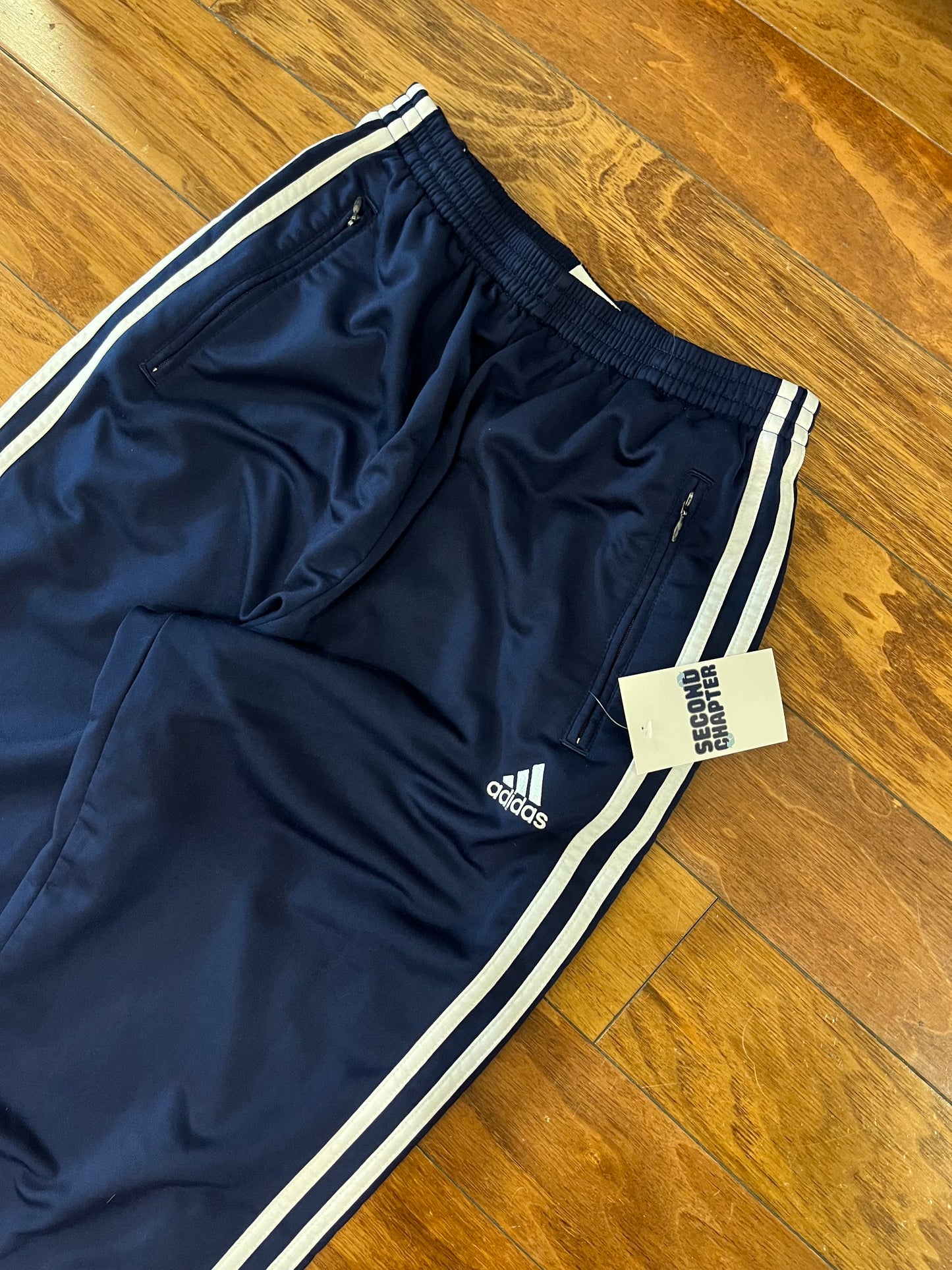 90s Adidas Navy Breakaway Sweat Pants (S)