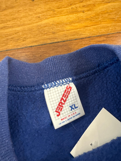 90s New York Yankees Jerzees Blue Embroidered Crewneck (XL)