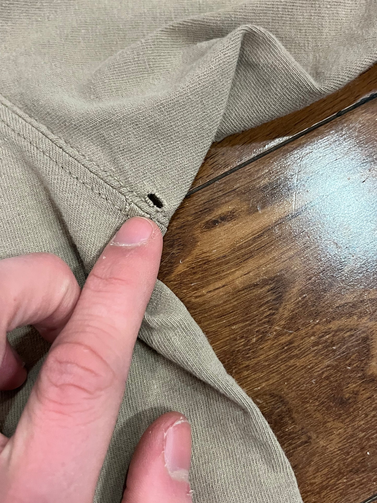 00s Carhartt Oatmeal Pocket Tee (Repair) (XL)