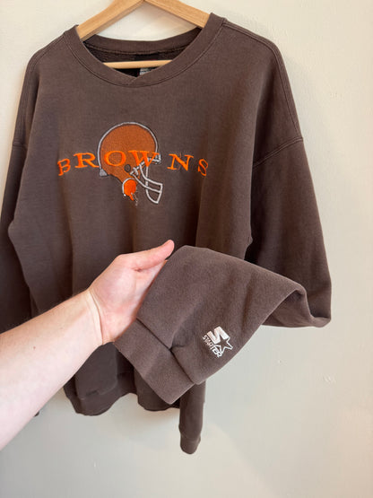 90s Cleveland Browns Starter Embroidered Crewneck (L)