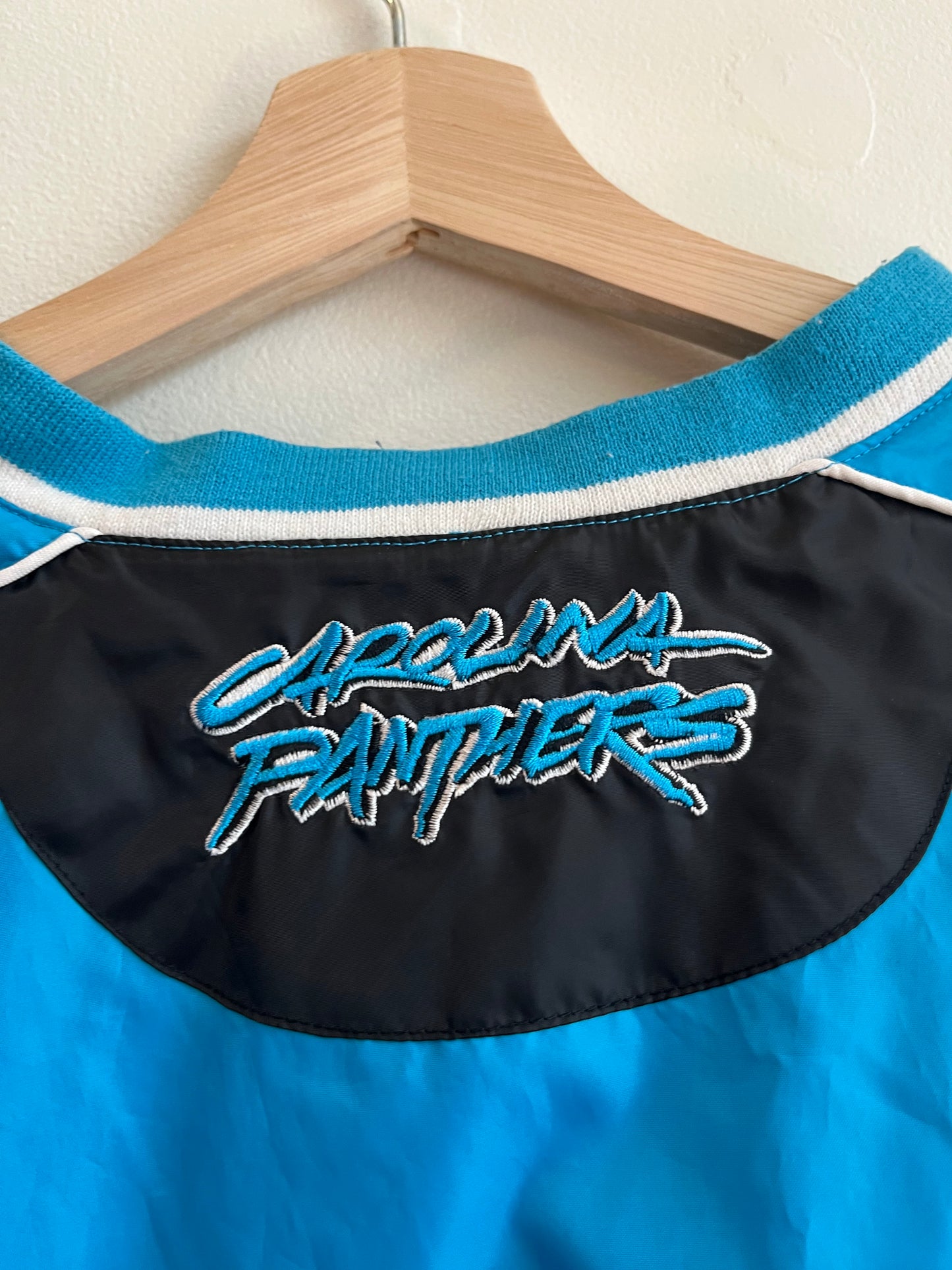 2010s Carolina Panthers NFL Tone Blue and Black Windbreaker (XL)