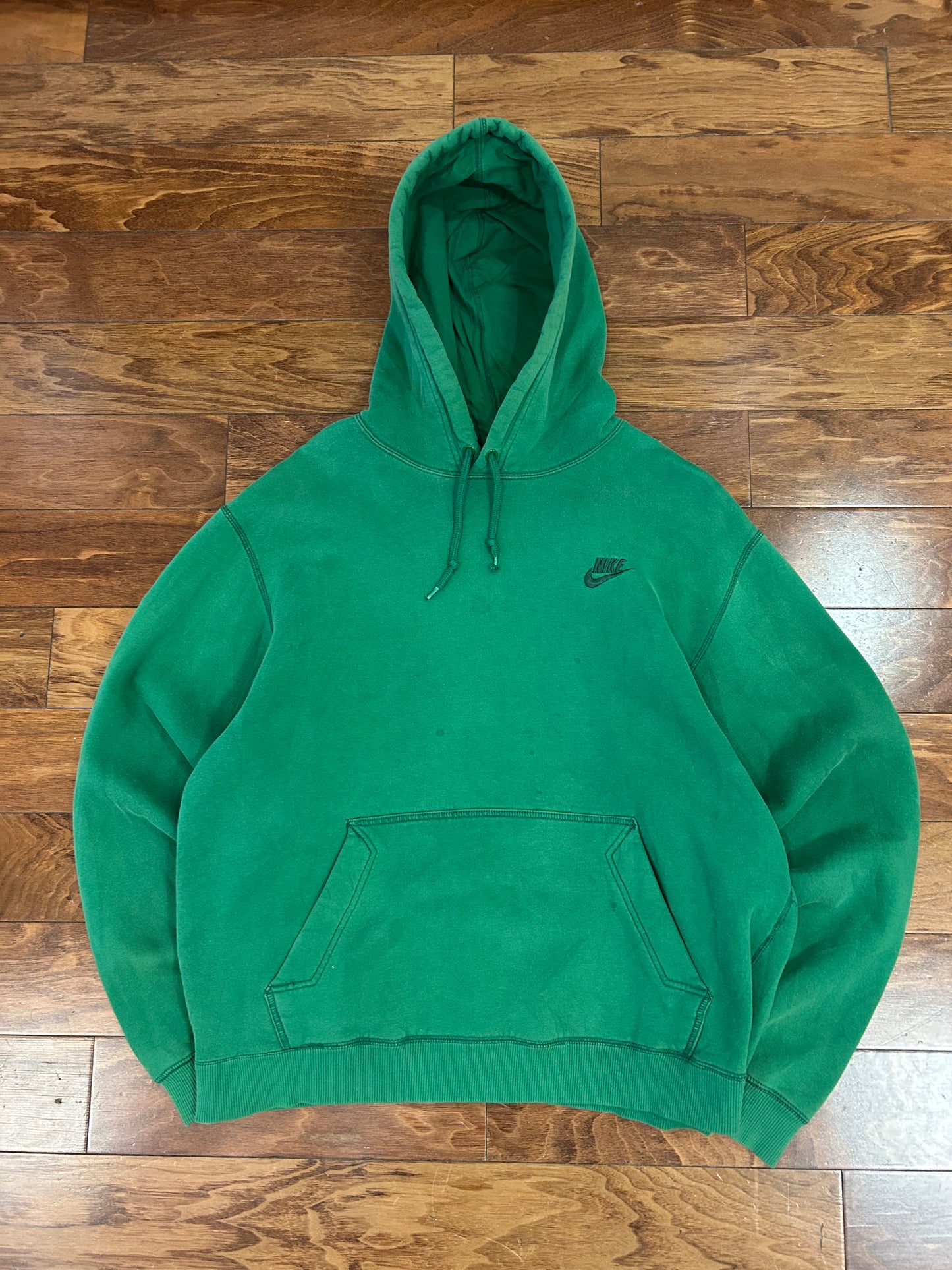00s Nike Green Distressed Hoodie (L)