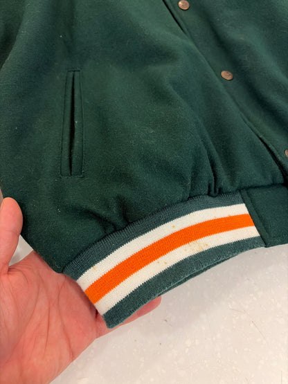 90s University of Miami Hurricanes Steve & Barry's Letterman Jacket (L)
