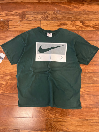 90s Nike Big Swoosh Green Tee (XL)