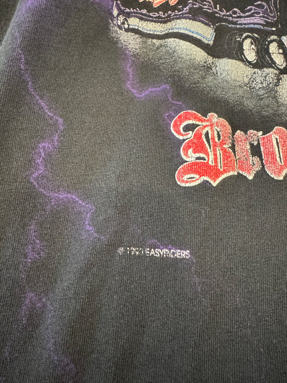 1997 Easyriders "Brotherhood Of The Highway" Rare Purple Lightning Tee (L)