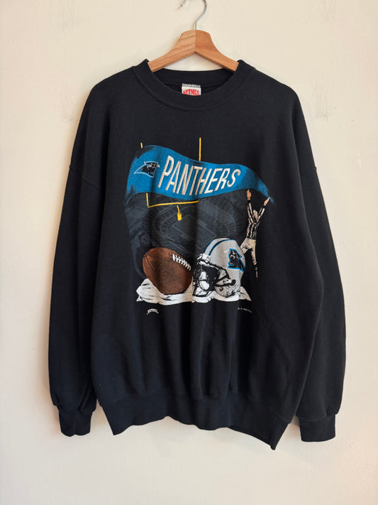 1993 Carolina Panthers Nutmeg Field Goal Crewneck (XL)