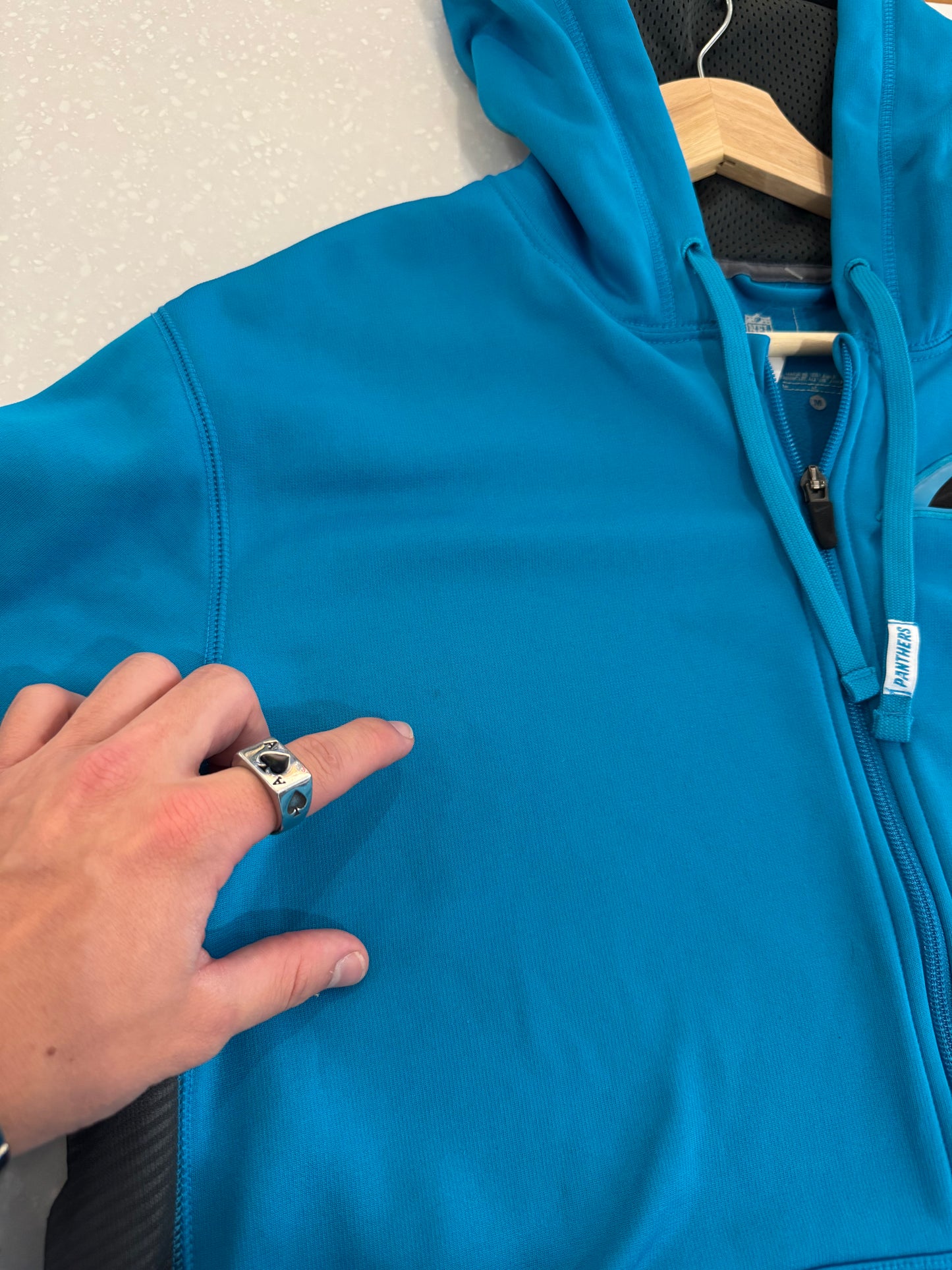 Carolina Panthers On Field Full-Zip Electric Blue Hoodie (M)