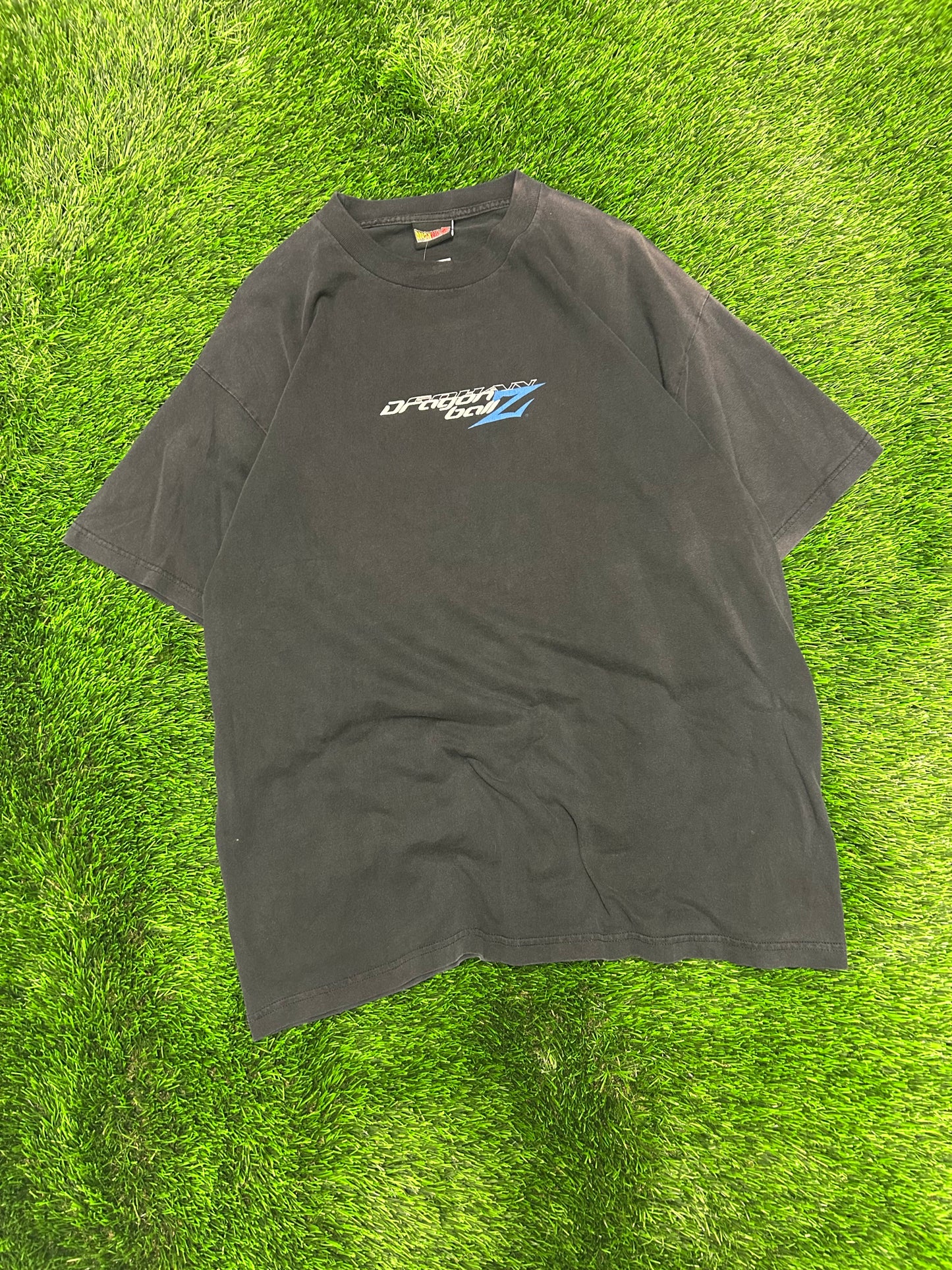 2000 Dragon Ball Z Gohan Goku Z Fighters Vintage Anime Faded Grail Tee (XL)