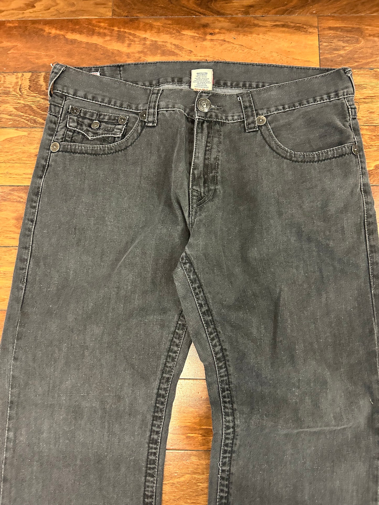 00s True Religion Ricky Super T Black Bootcut Jeans (40 x 34)