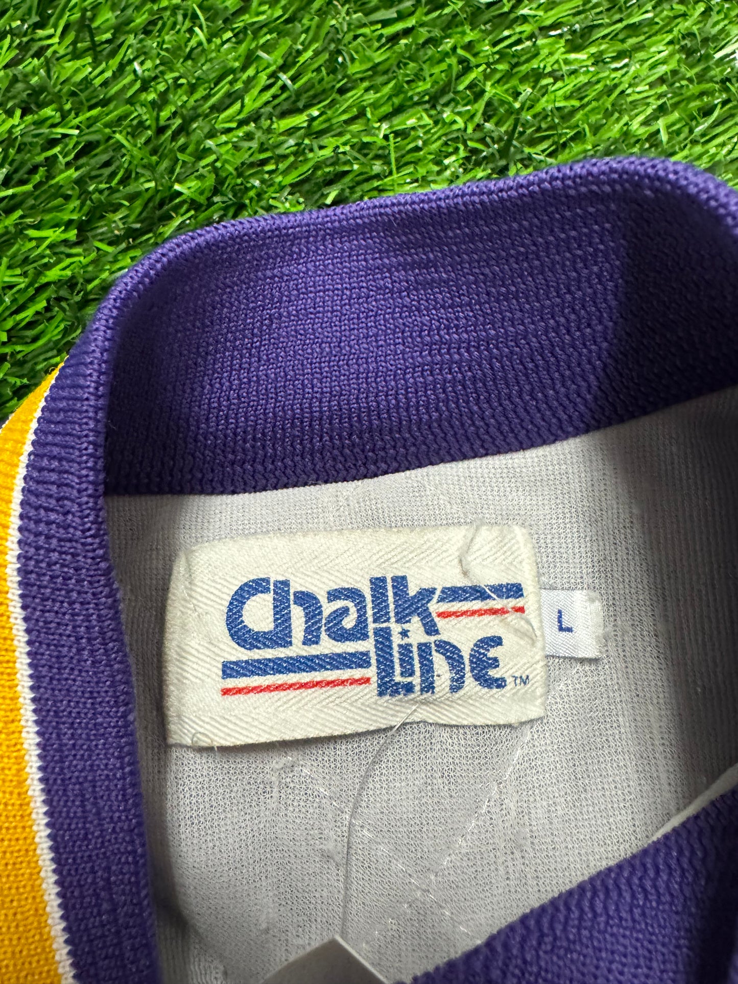 80s Minnesota Vikings Chalk Line Vintage Satin Jacket (L)