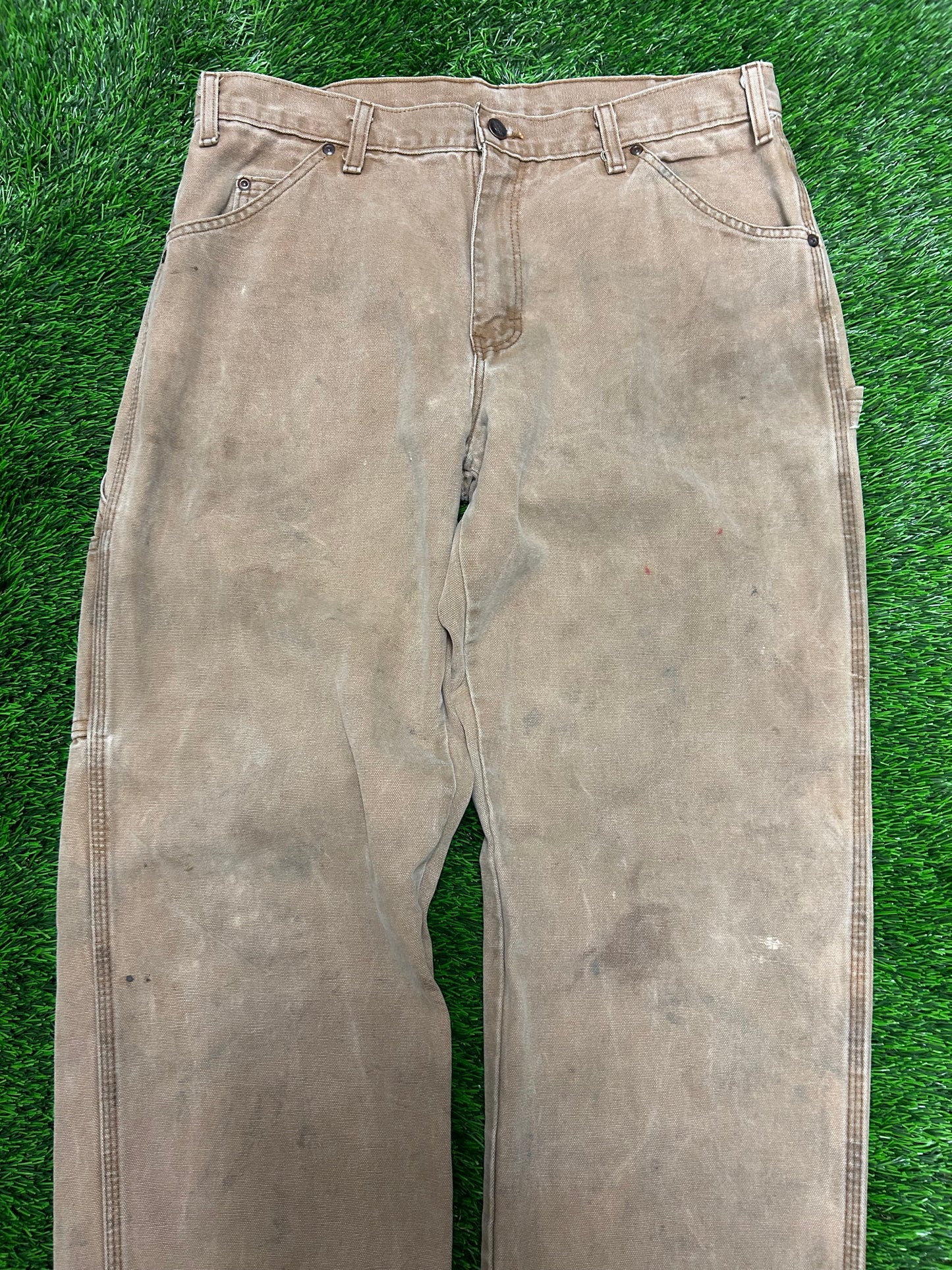00s Dickies Faded Heavily Worn Tan Carpenter Pants (34 x 34)