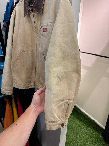 1990s Dickies Faded Distressed Tan Jacket (L)