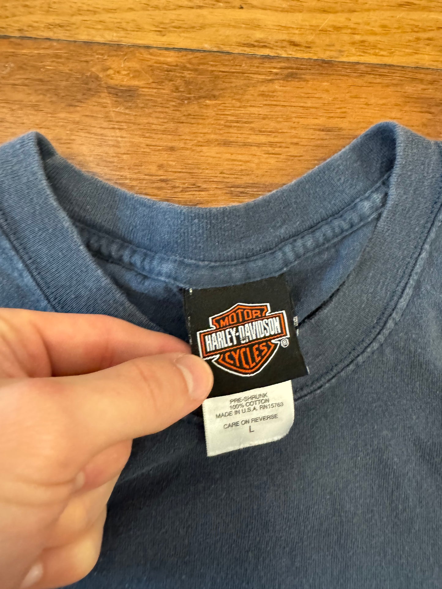 2003 Harley Davidson Adams Center, NY Faded Tee (L)