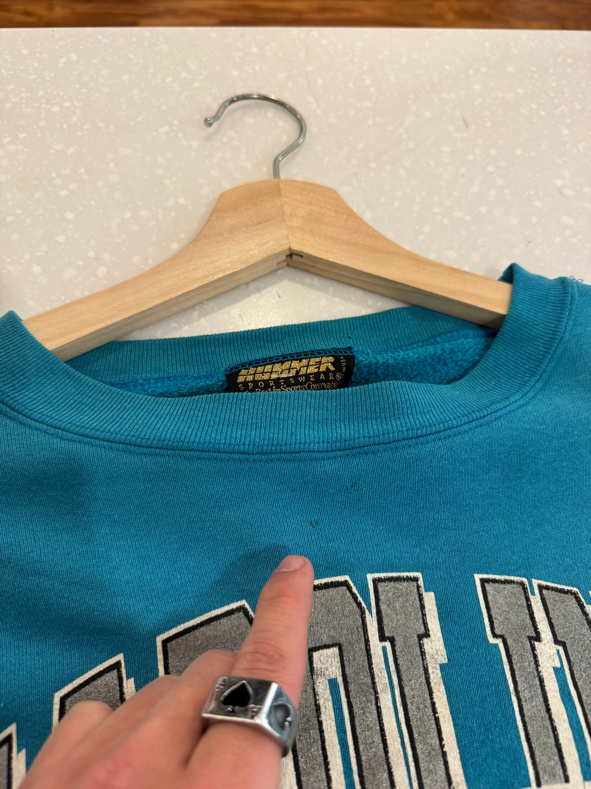 1993 Carolina Panthers Rare Hummer Blue Crewneck (XL)